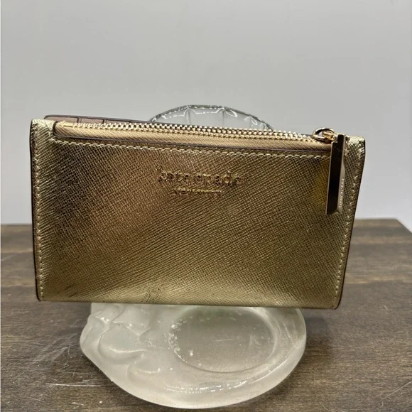 Kate Spade Gold Wallet with Metallic Finish